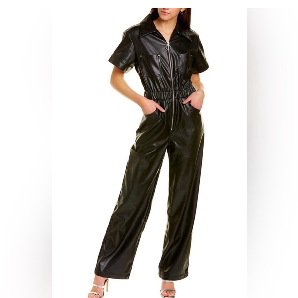 WeWoreWhat leather jumpsuit